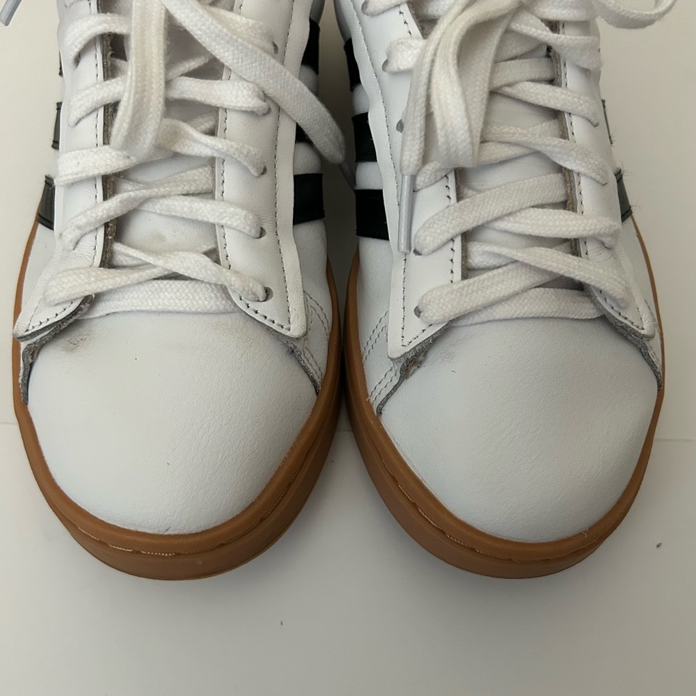 Adidas White Flash Orange Grand Court Alpha Tennis Low Leather Sneaker size 7.5 - Picture 4 of 9